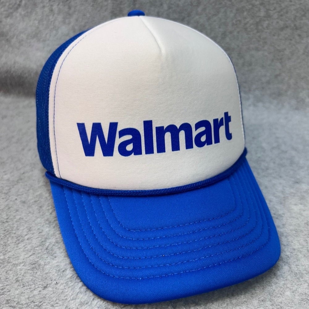 Walmart Logo Unisex Blue Walmart Trucker Hat Mesh Snapback OSFM